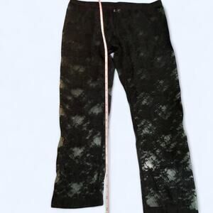 Spring Street VINTAGE 90s/Y2K SHEER BLACK LACE PANTS Size L
